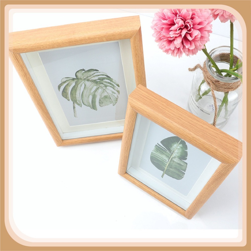 立體中空展示框 木質相框 乾燥花 標本 裱框 白卡紙 裝裱 畫框 玻璃相框 相片框 木相框 木製相框-細節圖7