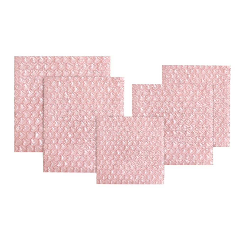 愛心氣泡袋 泡泡紙 氣泡袋 可愛氣泡袋 包材 禮物袋 防震防摔 出貨包材 小卡打包 平口袋 包裝材料-細節圖2