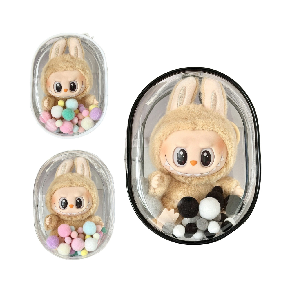 玩偶 娃娃透明保護包 曬娃包 遛娃包 娃娃收納 外出公仔收納 盲盒 泡泡瑪特 娃包 痛包-細節圖2