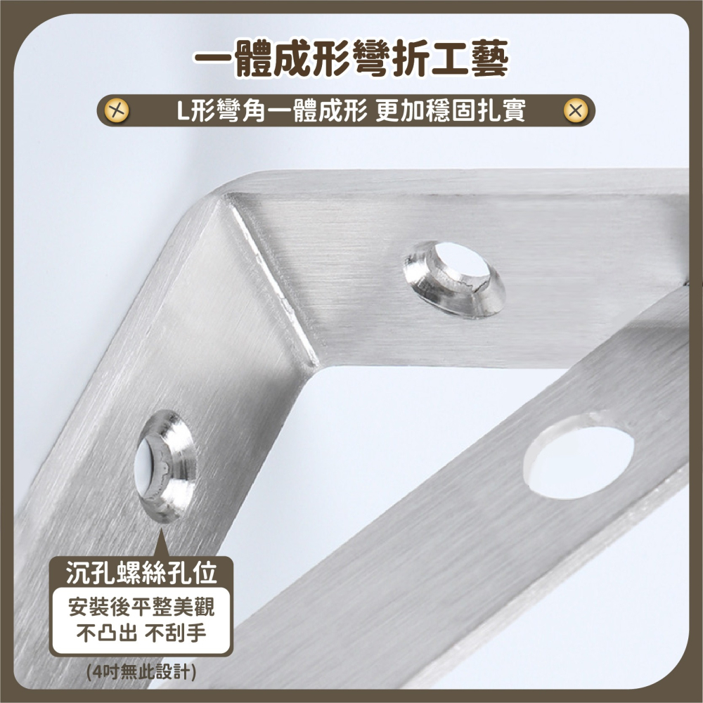 不鏽鋼兩用三角支架 層板架 牆上置物架 層板托 壁掛三角支架 隔板支撐層板托 三角支架 托架 固定架-細節圖4