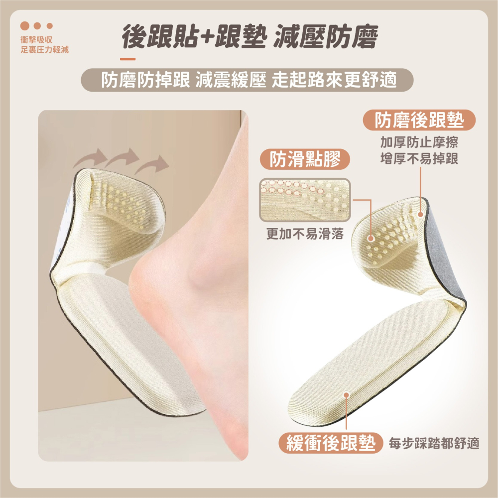 後鞋跟鞋子改小鞋墊 鞋墊透氣後跟墊 防磨腳 鞋墊 鞋大改小 後跟貼 防掉 鞋跟貼 調碼鞋墊 腳跟墊-細節圖4
