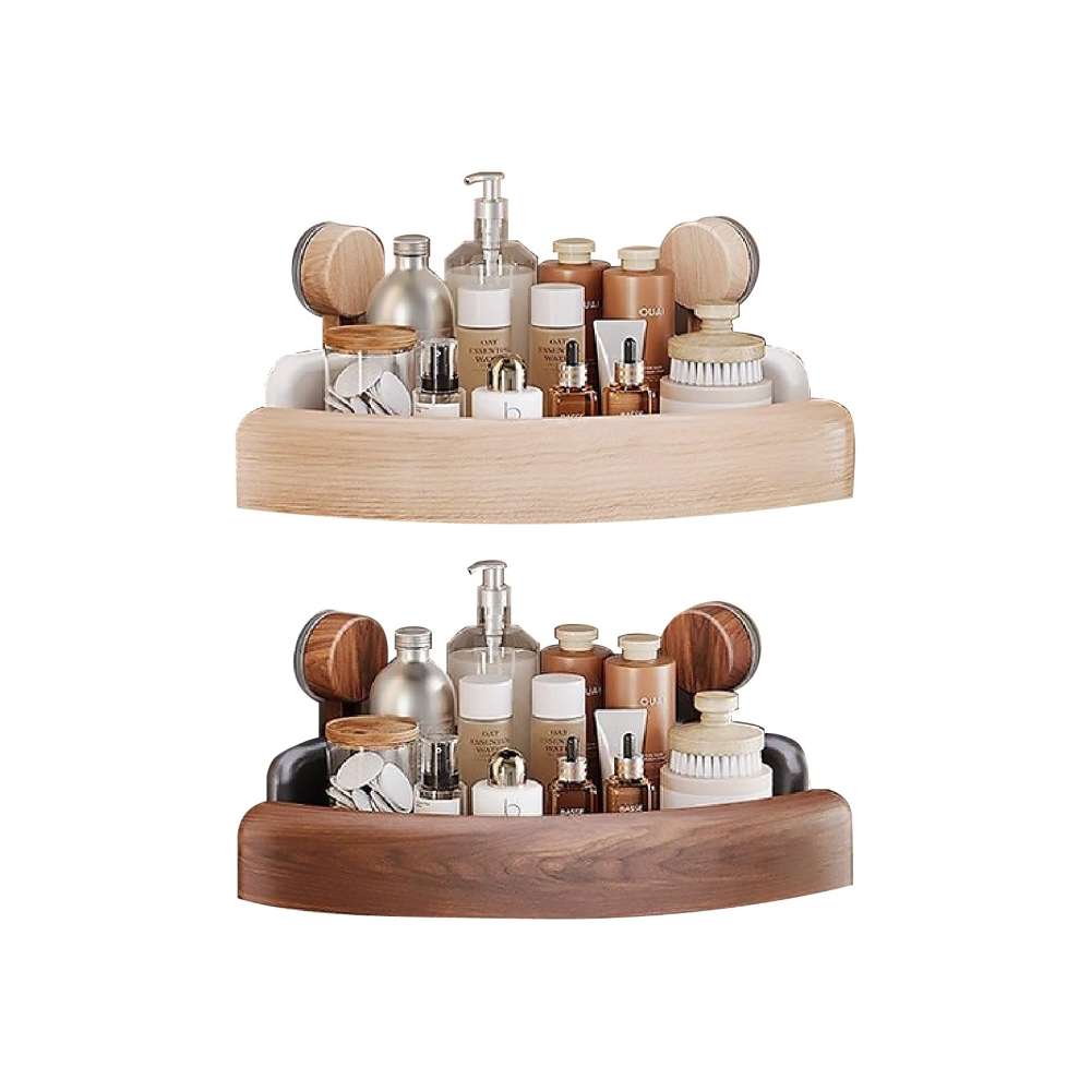 吸盤三角形 轉角置物架 吸盤置物架 浴室置物架 壁掛置物架 三角收納架 牆壁置物架 浴室轉角架-細節圖2