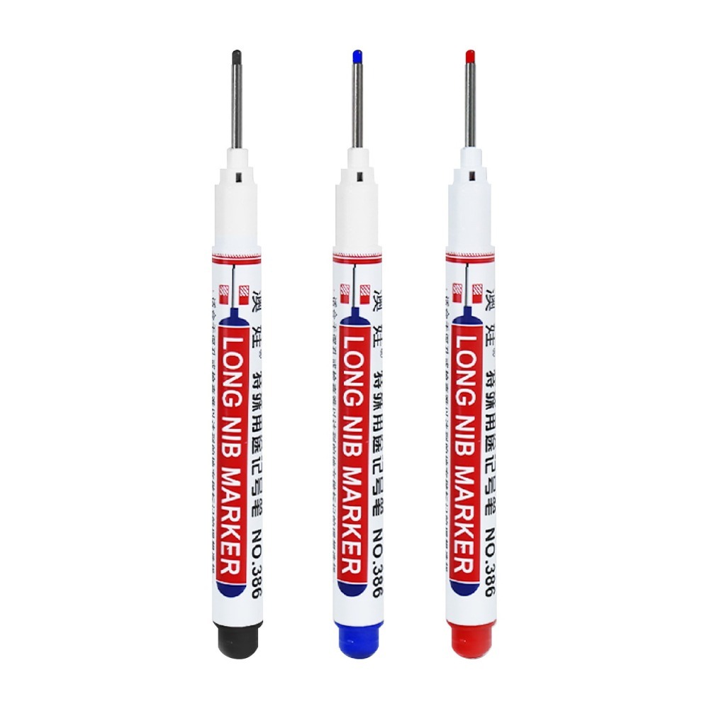 長頭細字記號筆 木工記號筆 適用深孔瓷磚 加長打孔 標記筆 衛浴安裝 記號筆 批發 長頭記號筆-細節圖2