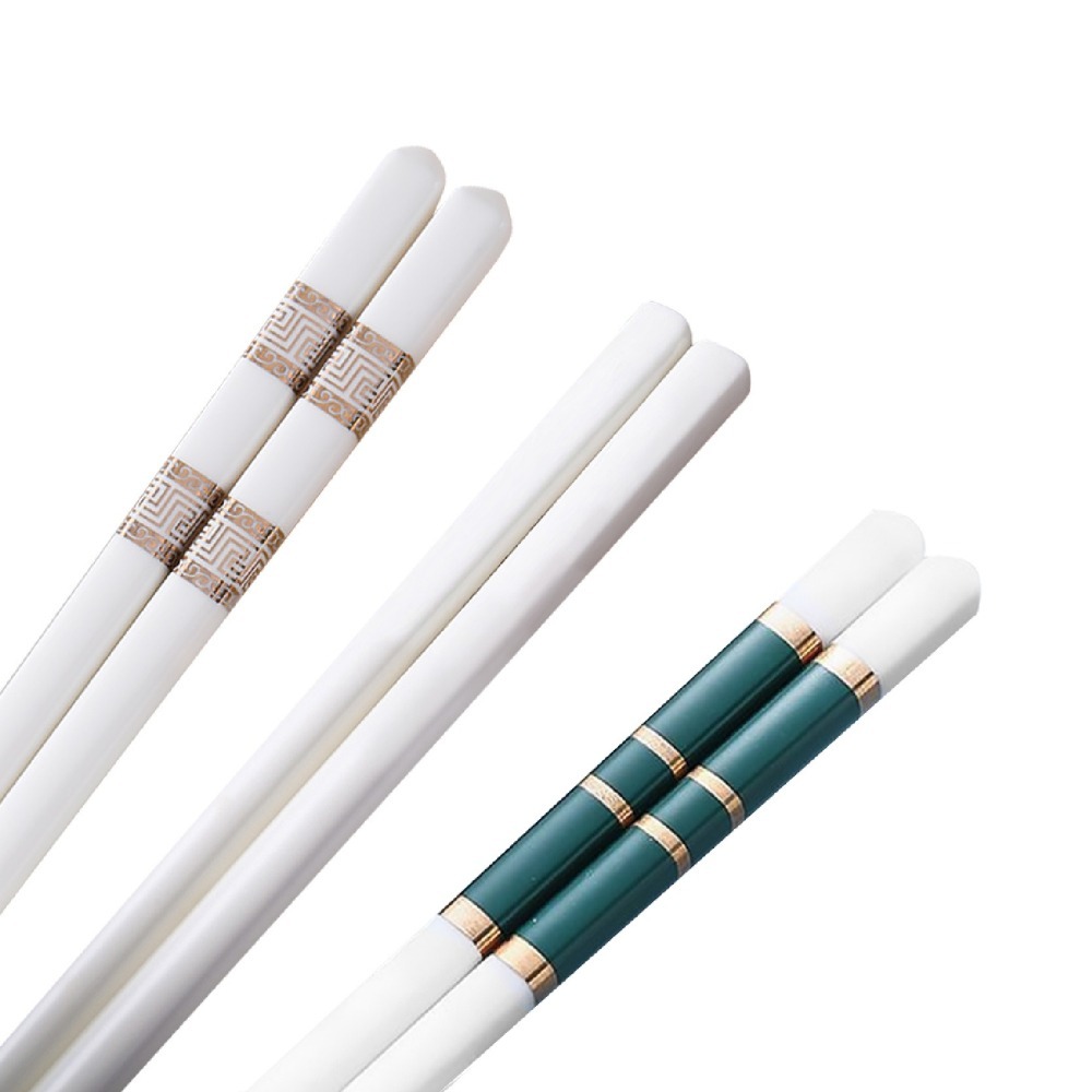 北歐風 陶瓷筷 筷子餐具 耐熱筷 防滑筷 環保筷子 陶瓷筷子 無毒筷子 筷子 抗菌筷 家用筷 方頭筷-細節圖2