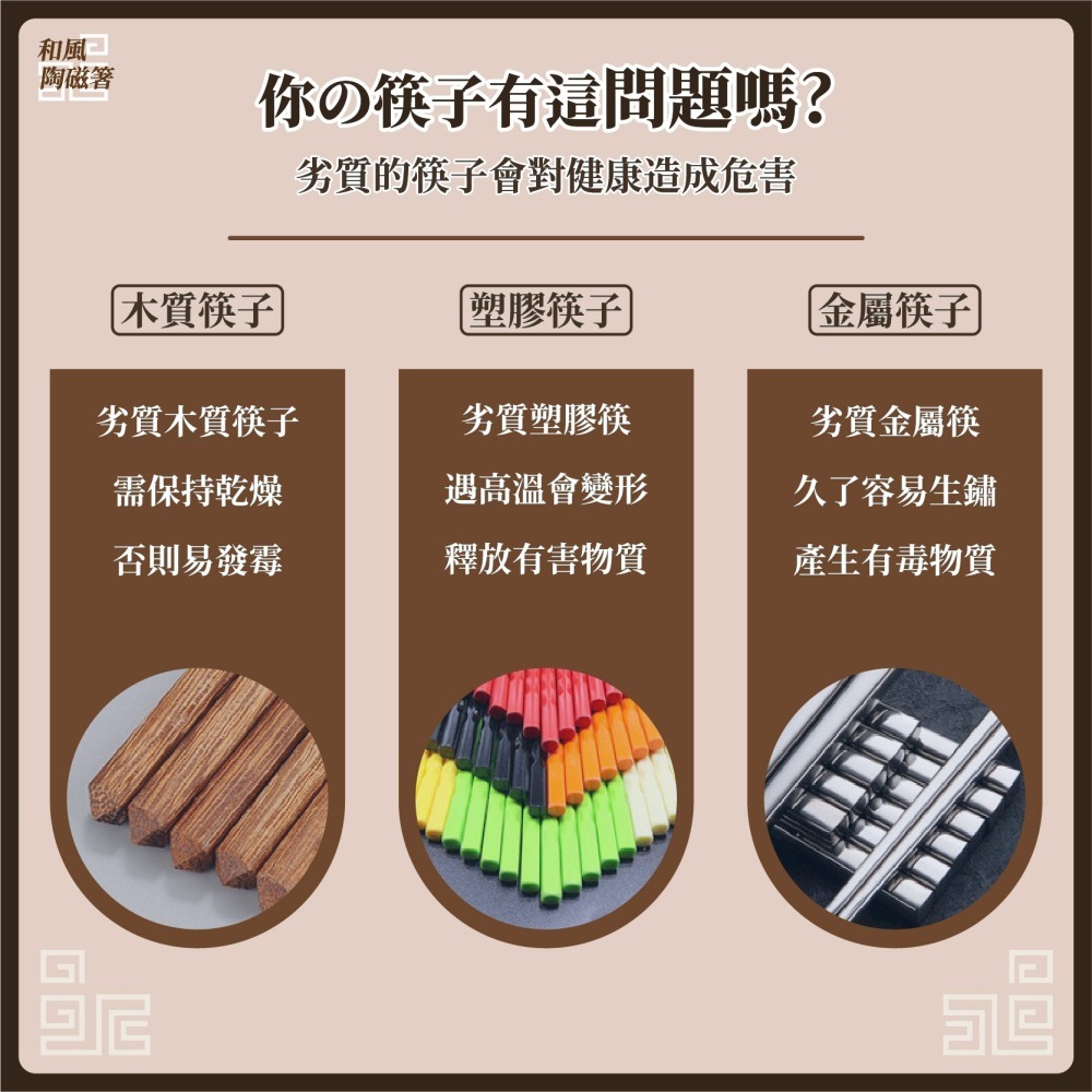 北歐風 陶瓷筷 筷子餐具 耐熱筷 防滑筷 環保筷子 陶瓷筷子 無毒筷子 筷子 抗菌筷 家用筷 方頭筷-細節圖3