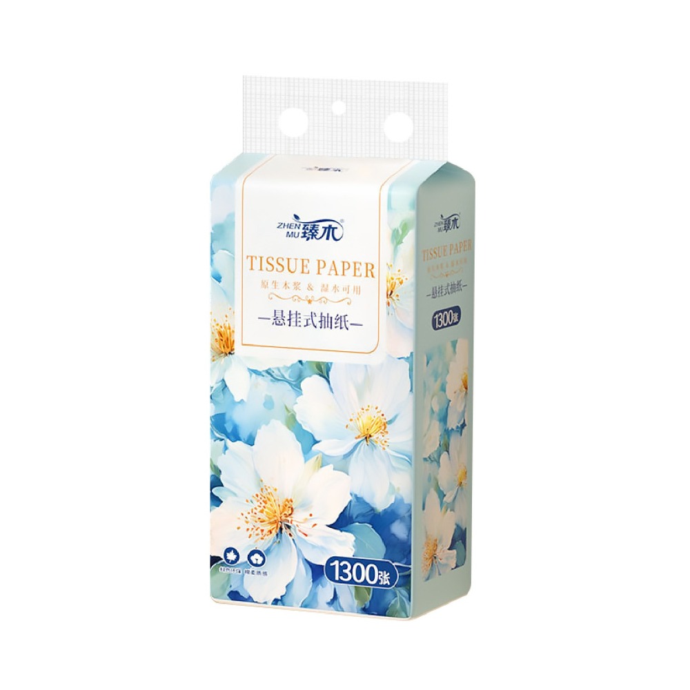 臻木1300張 吊掛衛生紙 懸掛式抽紙 衛生紙 棉柔紙巾 擦手紙 柔膚巾 紙巾 棉柔紙 面紙-細節圖2