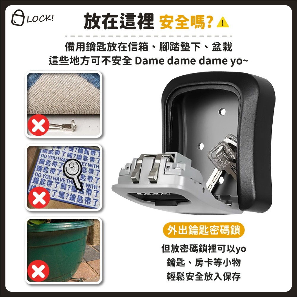 裝修臨時戶外密碼盒 鋁合金密碼鑰匙盒 號碼鎖 密碼鎖 鑰匙盒 密碼鎖盒 鑰匙儲存盒 鑰匙鎖 鎖盒-細節圖3