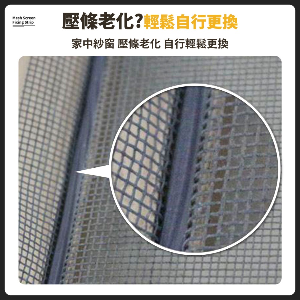 換紗窗 紗窗紗網固定壓條 5米 鋁合金塑鋼窗 紗網橡膠條 密封嵌條 紗窗壓條 紗窗膠條 固定紗窗圓條-細節圖3