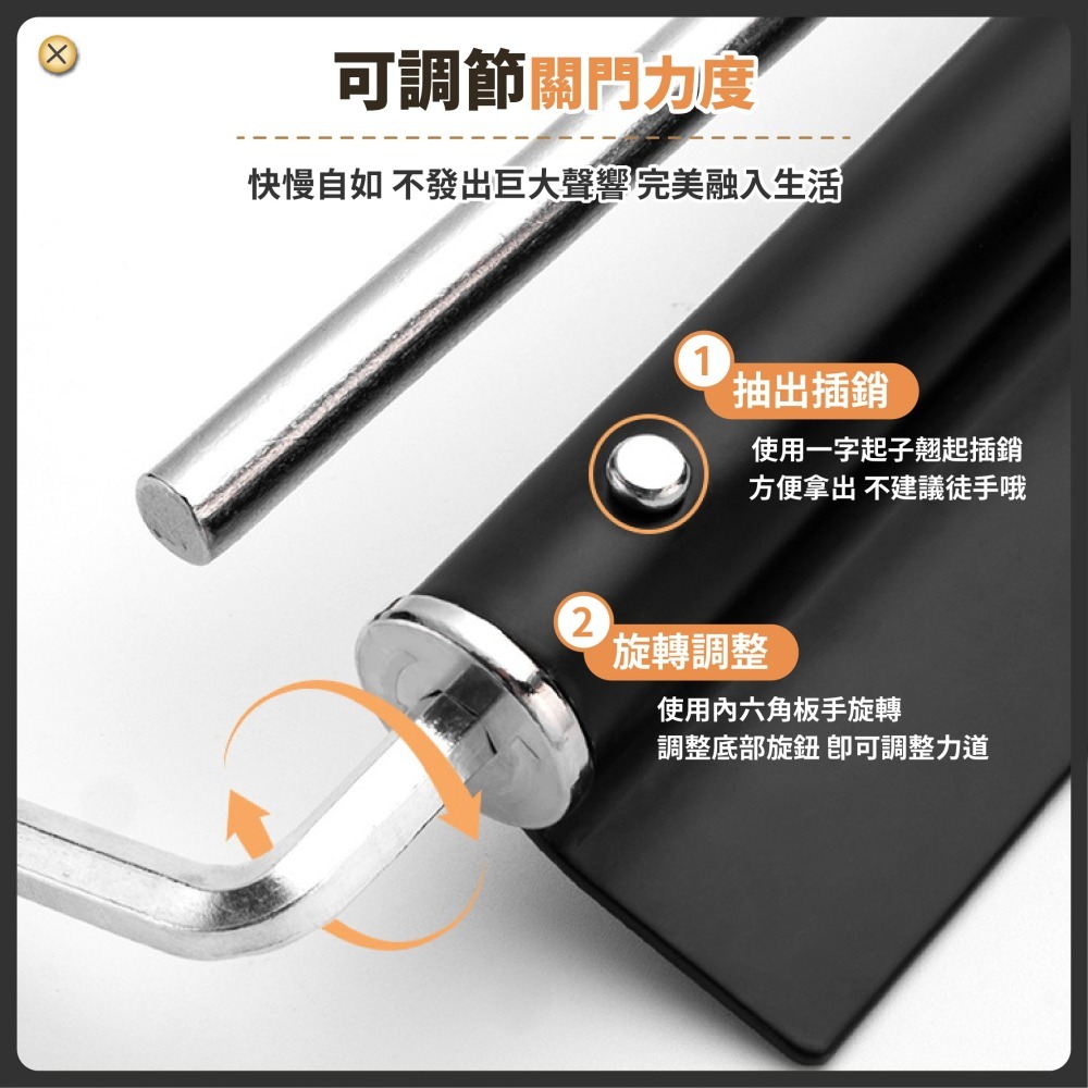 自動關門器 自動閉門器 防夾手 緩衝拉門器 閉門器 自動關門 緩衝關門 關門回彈 居家安全-細節圖5