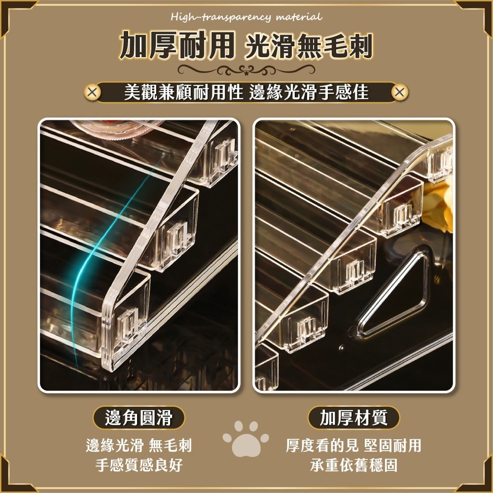 化妝品壓克力展示架 公仔展示架 吧唧展示架 手辦展示架 階梯展示架 口紅架 香水架 階梯式展示-細節圖6