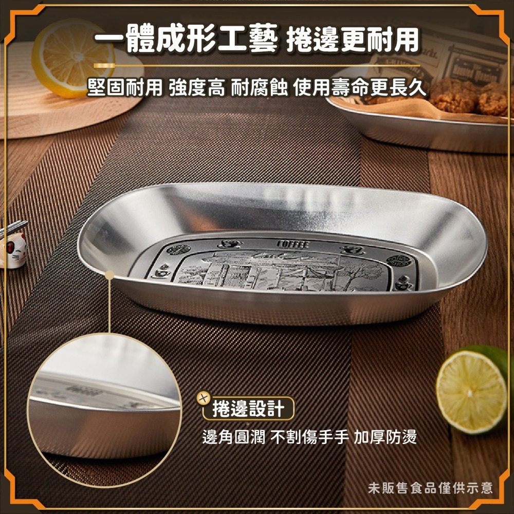 馬口鐵托盤 復古托盤 美式馬口鐵 小喫盤 水果盤 野餐盤 金屬收納盤 零食 糕點 油炸 食品級托盤-細節圖5
