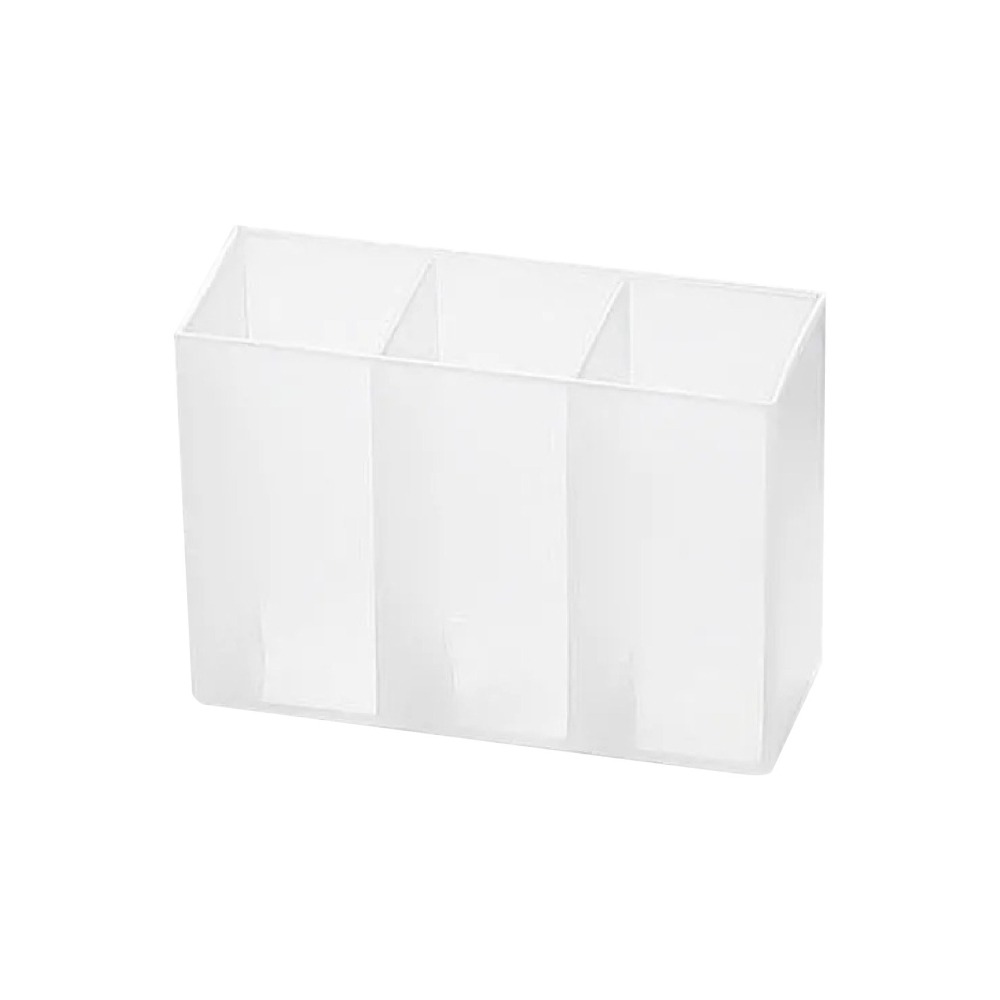 三格壁掛分隔盒 壁掛分格盒 鏡櫃收納 壁掛收納 化妝品收納 筆筒 無痕貼 桌上收納盒 口紅 Ins風-細節圖2