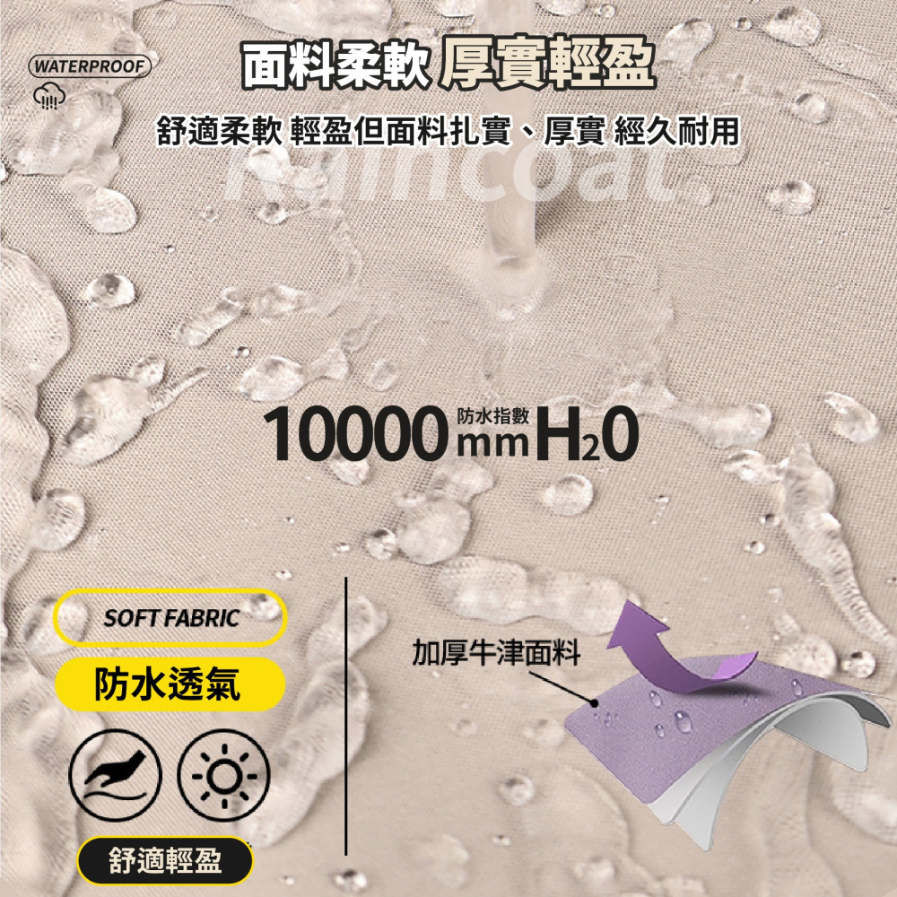 加大版型牛津布雨衣 加大遮腳 加長雨衣 機車雨衣 斗篷雨衣 一件式雨衣 一體式雨衣 連身雨衣 雨披-細節圖6