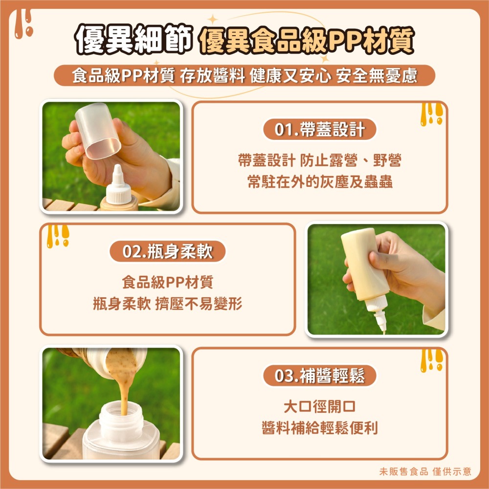 隨身醬料分裝罐 食品級醬料瓶 調味料罐 番茄醬瓶 調味瓶 醬油罐 擠壓瓶 醬料罐 調味罐 分裝瓶-細節圖7