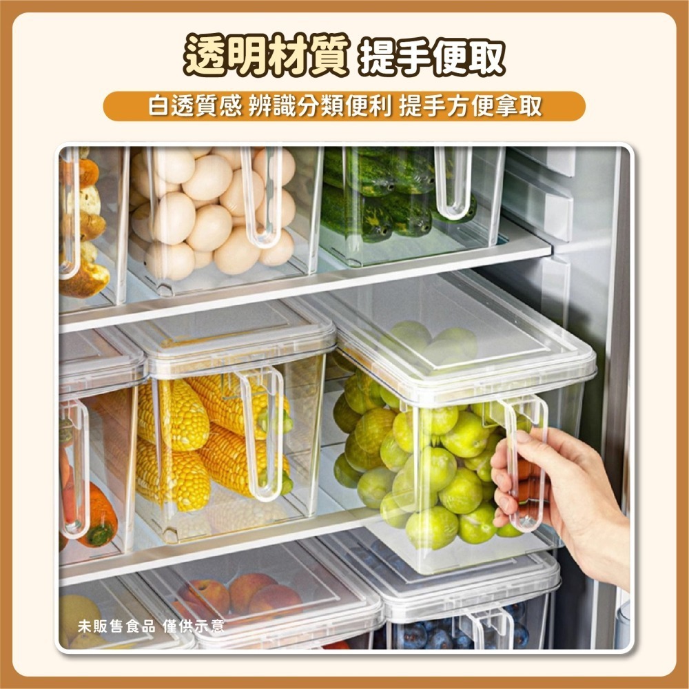 冰箱收納盒 保鮮盒 冷凍盒 凍肉盒 密封保鮮盒 冰箱保鮮盒 收納盒 冷凍密封盒 帶把手 五穀雜糧-細節圖6