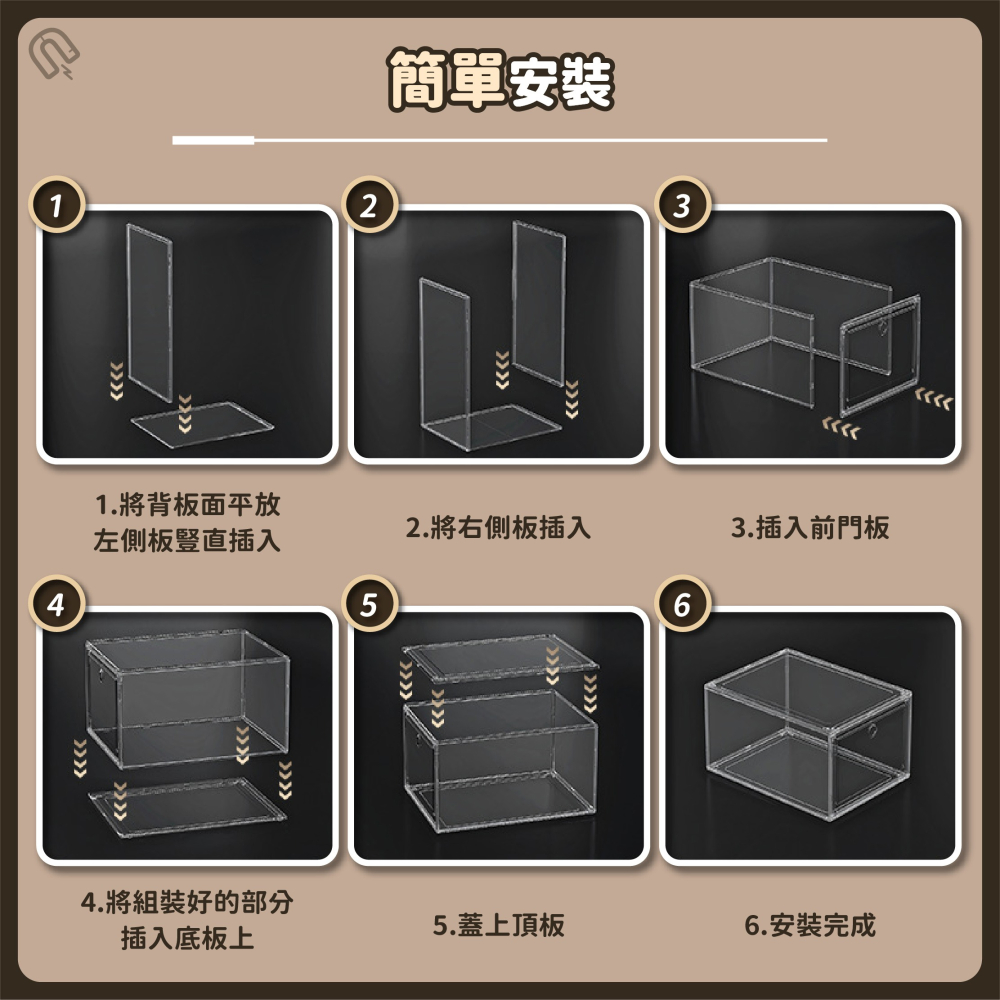 磁吸透明鞋盒 正開/側開 鞋櫃 透明鞋盒 鞋子收納 球鞋收納盒 防塵鞋盒 公仔展示盒 穩固疊加-細節圖7