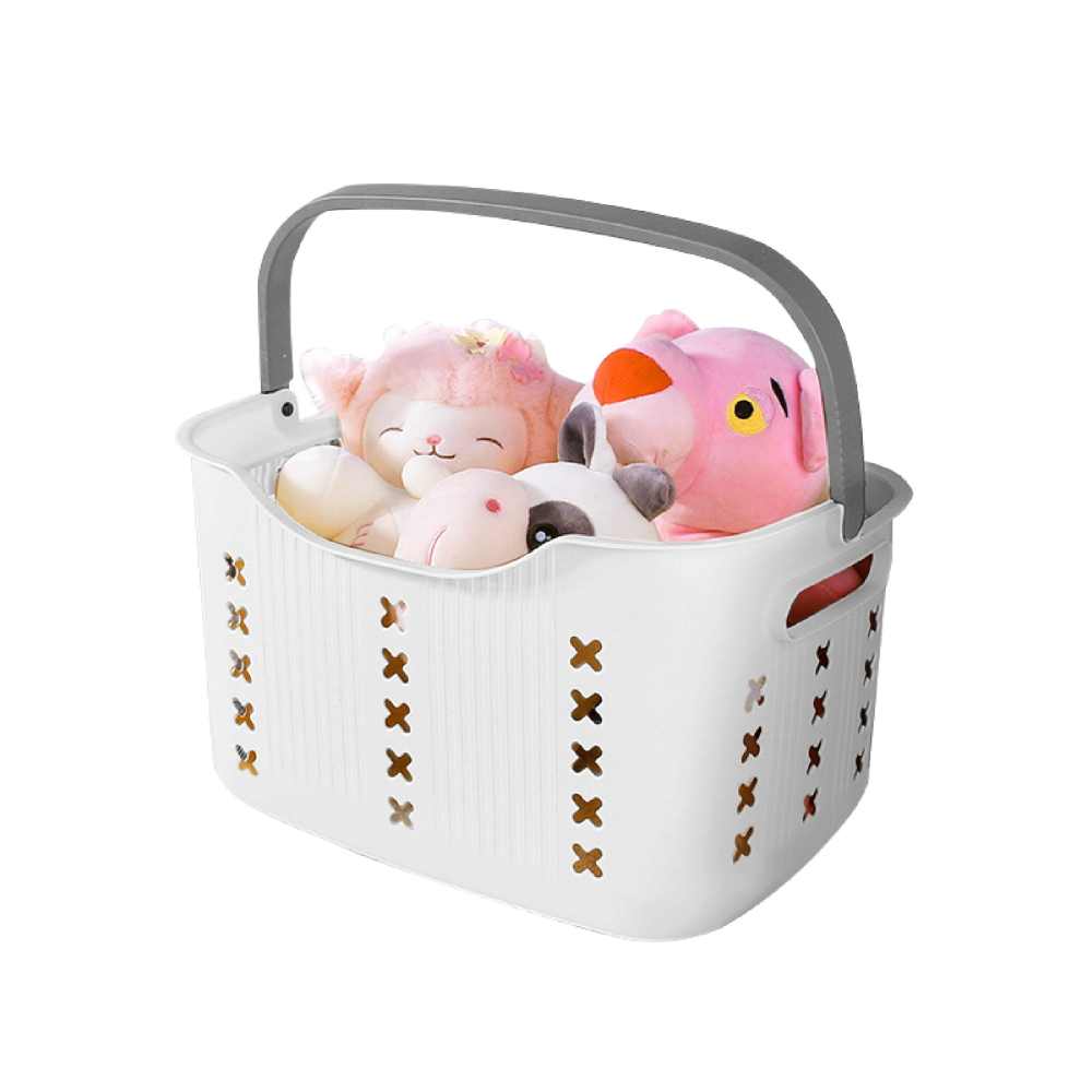 手提髒衣籃 洗衣籃 鏤空透氣 髒衣籃 透氣髒衣籃 分類收納籃 洗衣收納 收納籃 收納框 日式髒衣籃-細節圖2