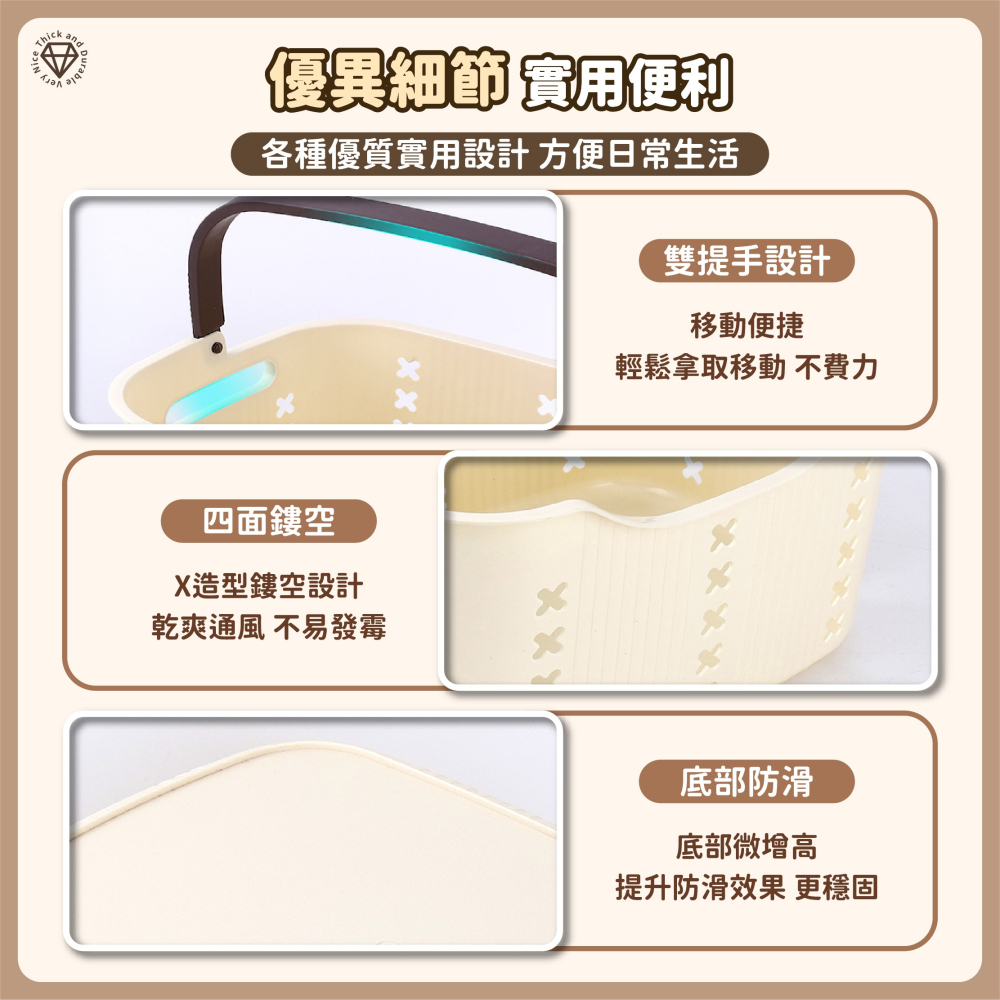 手提髒衣籃 洗衣籃 鏤空透氣 髒衣籃 透氣髒衣籃 分類收納籃 洗衣收納 收納籃 收納框 日式髒衣籃-細節圖7