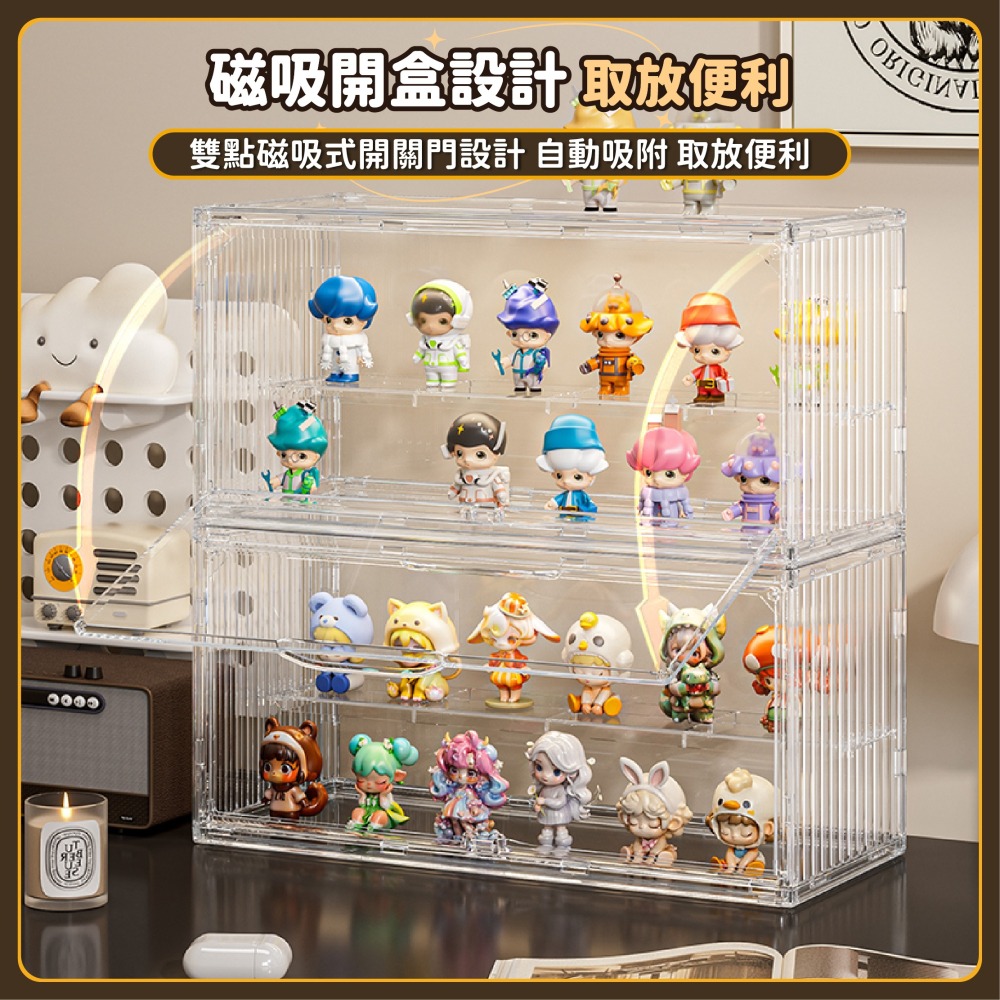 台灣現貨 貨櫃造型展示盒 模型收納盒 可疊加 盲盒收納 造型公仔盒 公仔收納盒 集裝箱展示盒 盲盒收納 收納盒-細節圖5
