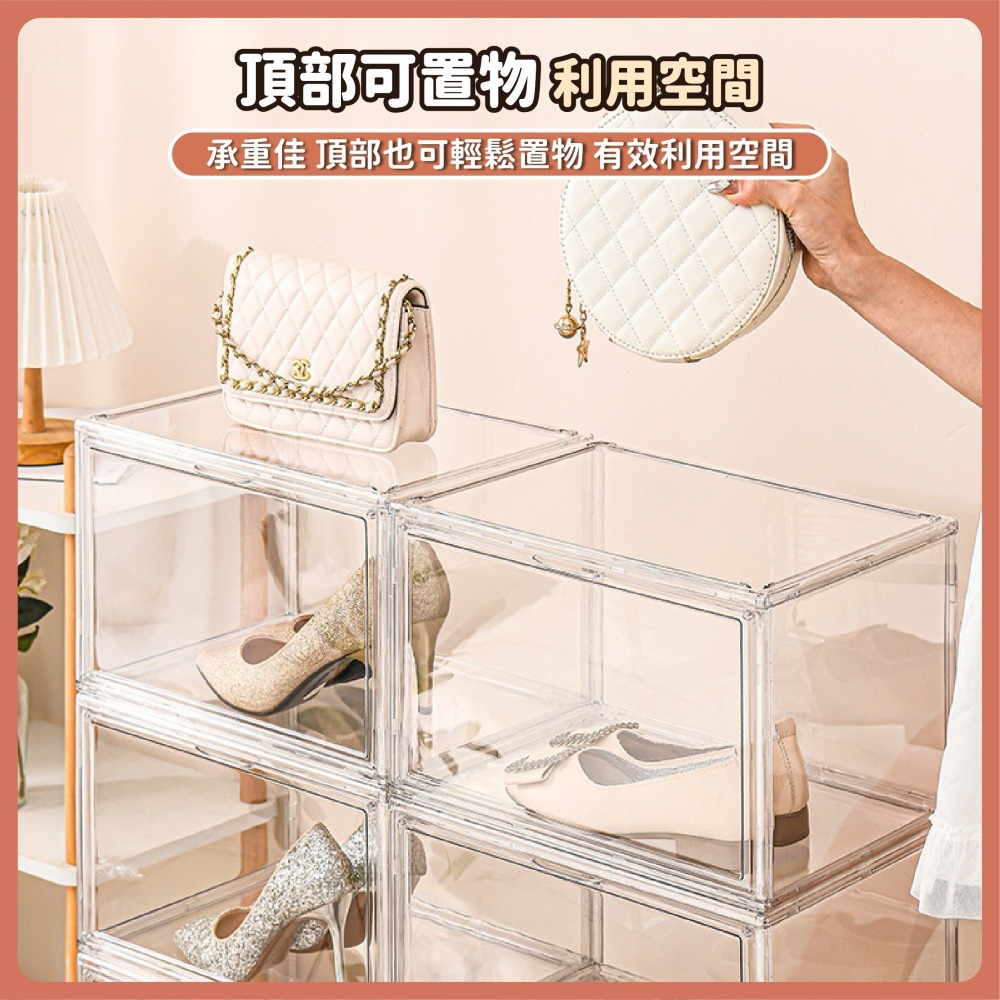 PET透明鞋盒 側開/正開/頂開 鞋櫃 鞋架 球鞋盒 鞋子收納 折疊鞋盒 球鞋收納盒 防塵鞋盒 收納-細節圖6