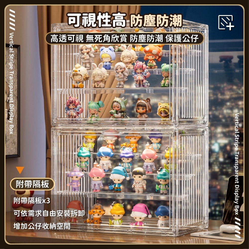 貨櫃透明展示盒 公仔收納盒 公仔展示盒 書本防塵收納 透明展示櫃 盲盒展示盒 手辦展示盒 包包收納-細節圖5
