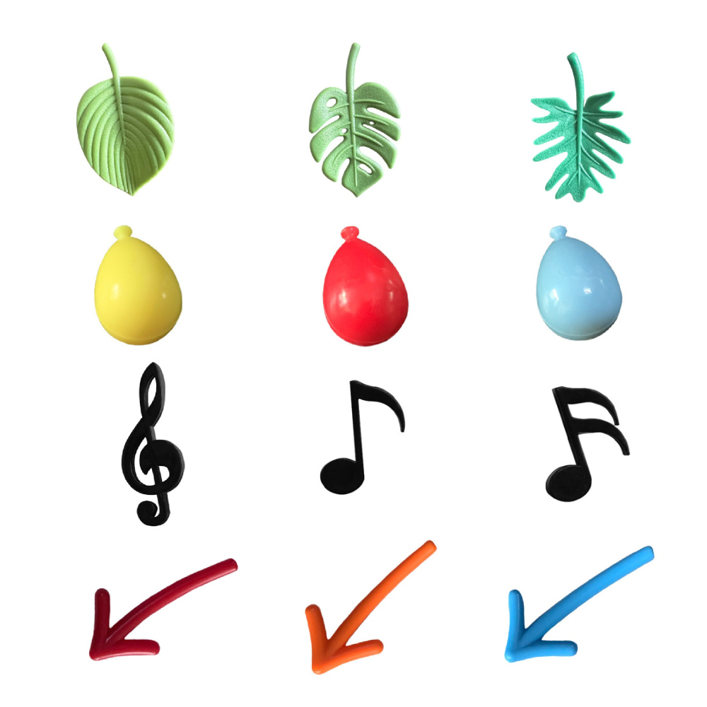 造型磁鐵組 箭頭 彩色氣球 綠葉子 音符 立體冰箱貼 留言貼 冰箱貼 辦公室磁鐵 交換禮物-細節圖2
