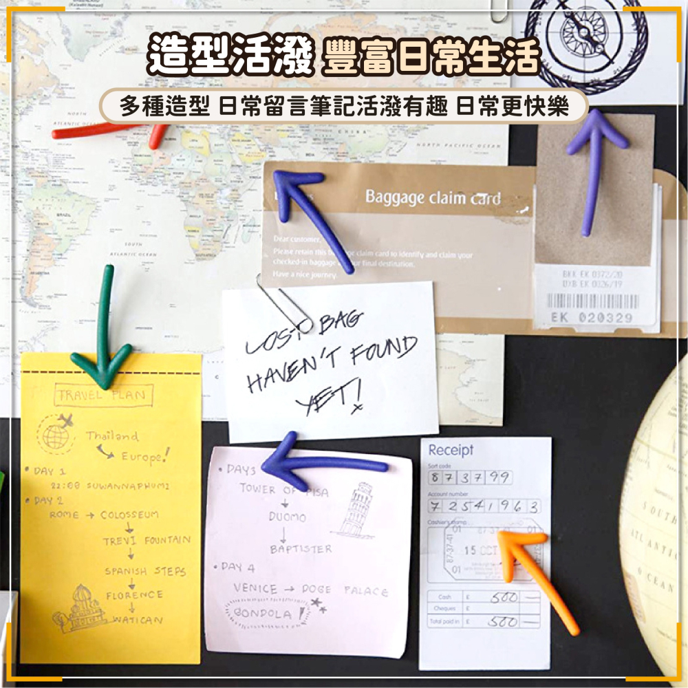 造型磁鐵組 箭頭 彩色氣球 綠葉子 音符 立體冰箱貼 留言貼 冰箱貼 辦公室磁鐵 交換禮物-細節圖3