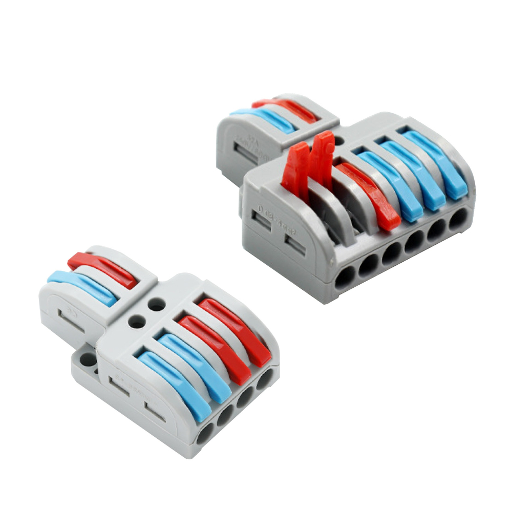 快速接線器 軟硬線通用 電線連接器 電線端子 電線接頭 接線端子 快速接線端子 多孔接線器 絕緣端子-細節圖2