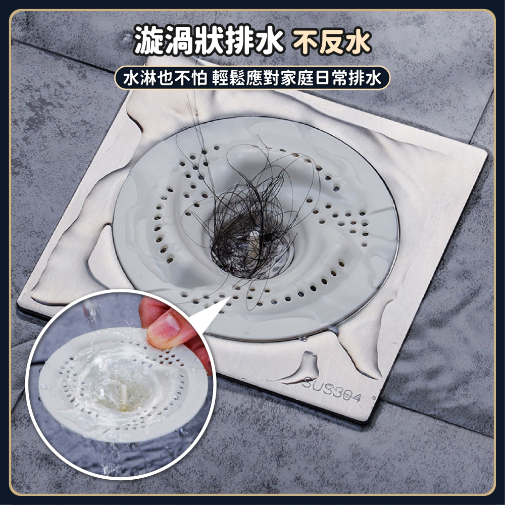 日式漩渦式防堵地漏 排水孔濾網 地漏芯 落水頭 水門 排水孔蓋 防蟲防臭 地漏塞 防臭防蟑 防臭地漏-細節圖5