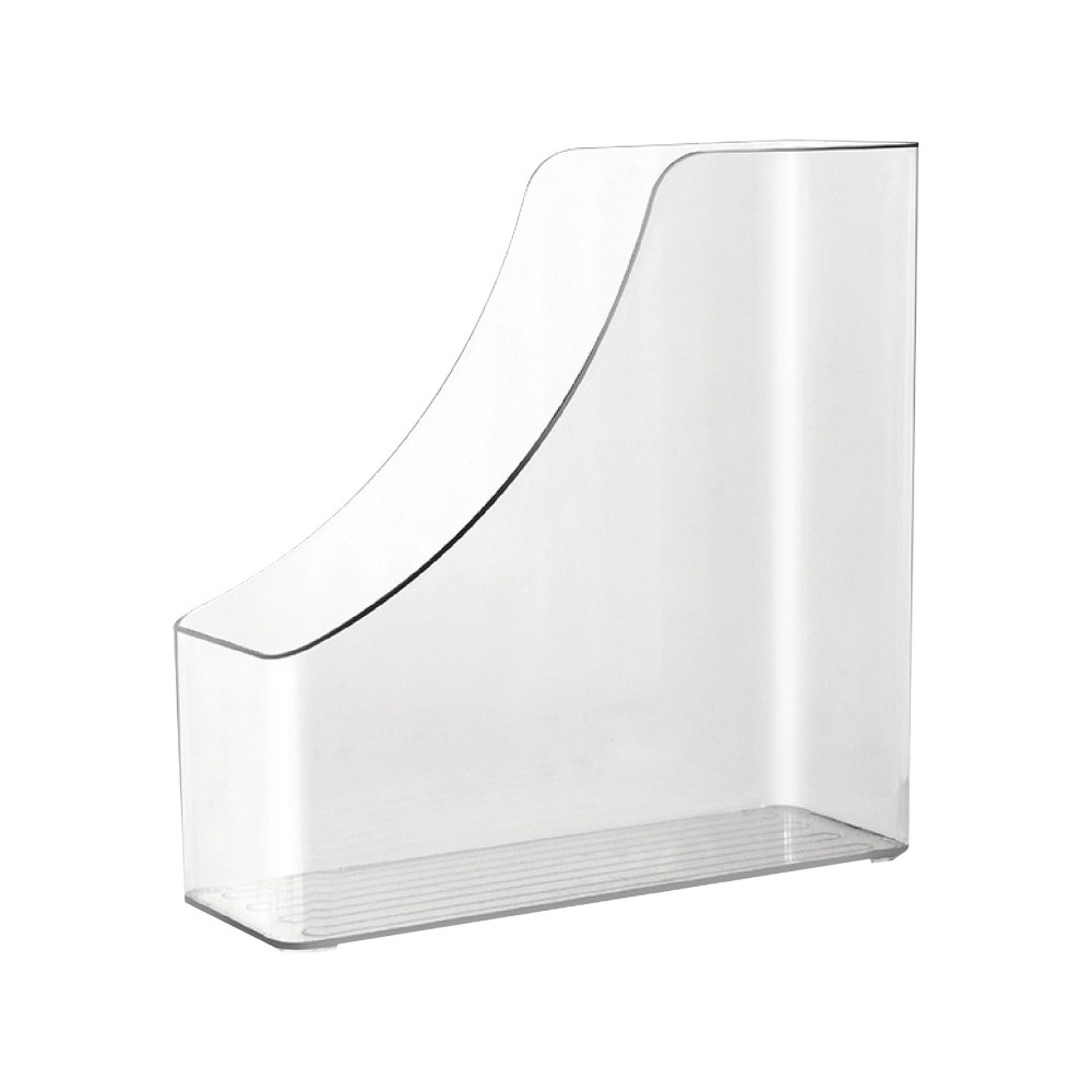 透明桌面文件收納盒 PET書架 透明收納盒 書架 桌面收納 透明書架 辦公室置物架 弧形書架-細節圖2