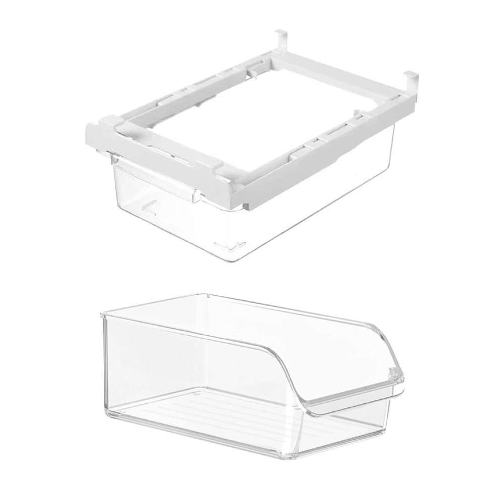 透明 冰箱果蔬盒 懸掛式 冰箱收納盒 廚房分類盒 蔬果收納盒 冰箱置物盒 廚房整理盒 冰箱整理盒-細節圖2