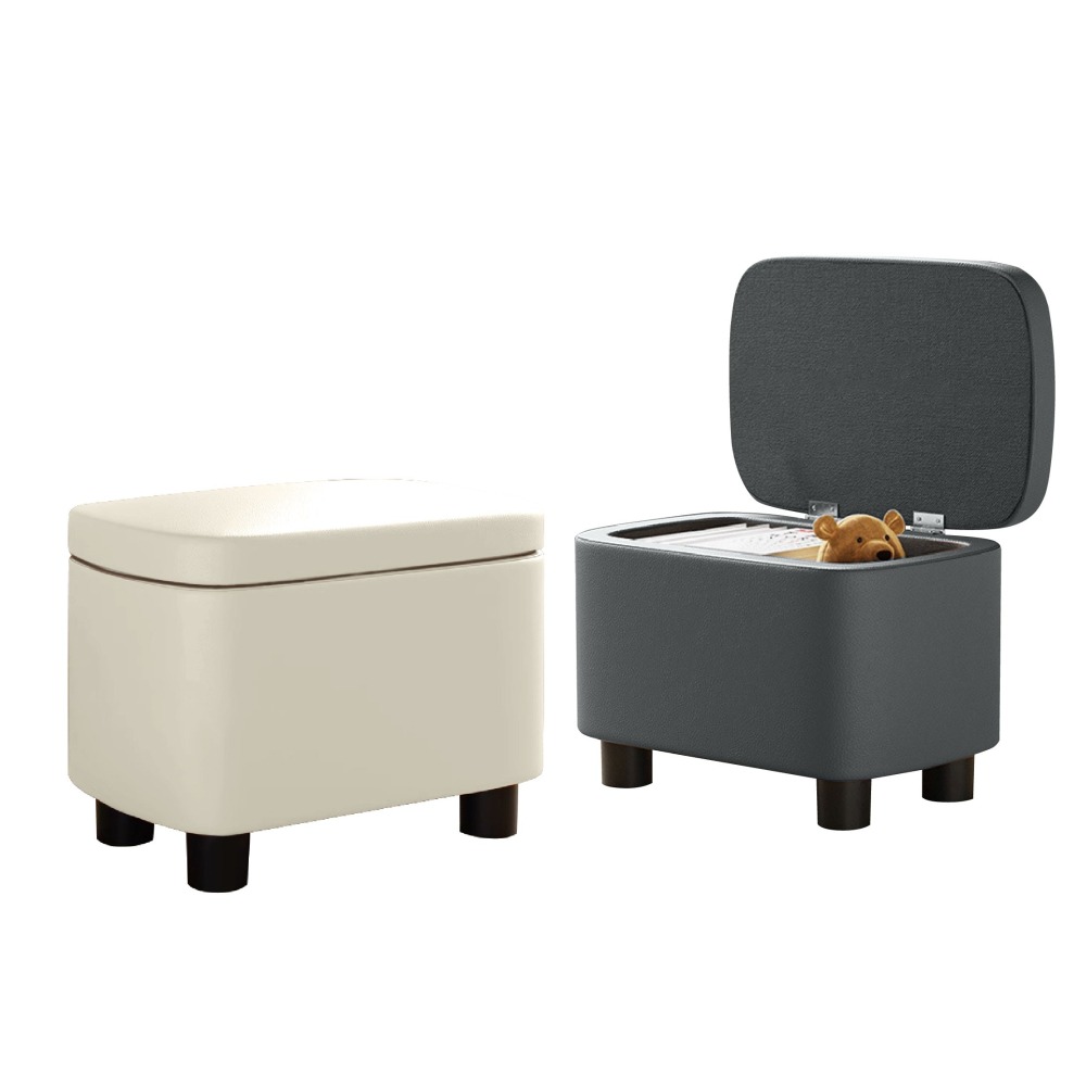 穿鞋矮凳 貓抓皮防貓爪 換鞋凳 翻蓋儲物凳 換鞋椅 腳凳 沙發凳 矮凳 玄關換鞋椅 凳子 椅子-細節圖2