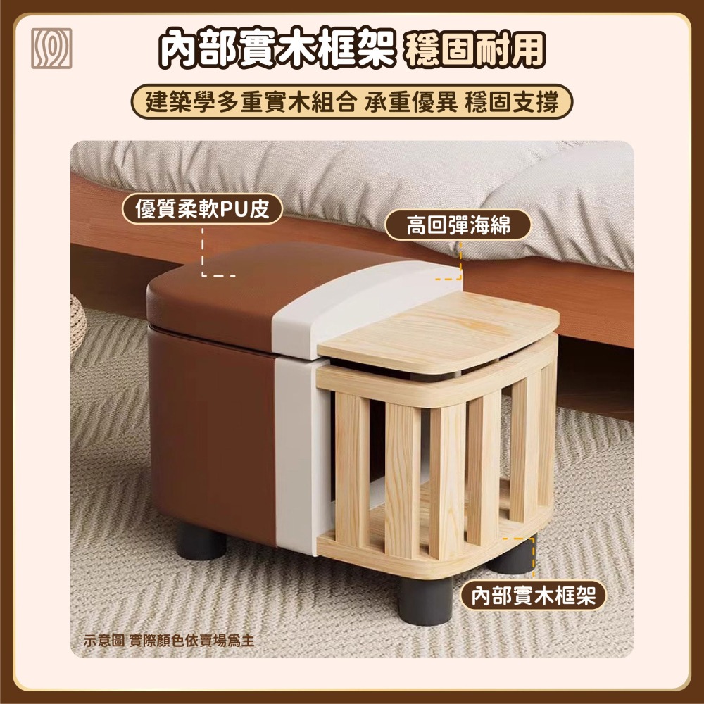 穿鞋矮凳 貓抓皮防貓爪 換鞋凳 翻蓋儲物凳 換鞋椅 腳凳 沙發凳 矮凳 玄關換鞋椅 凳子 椅子-細節圖4