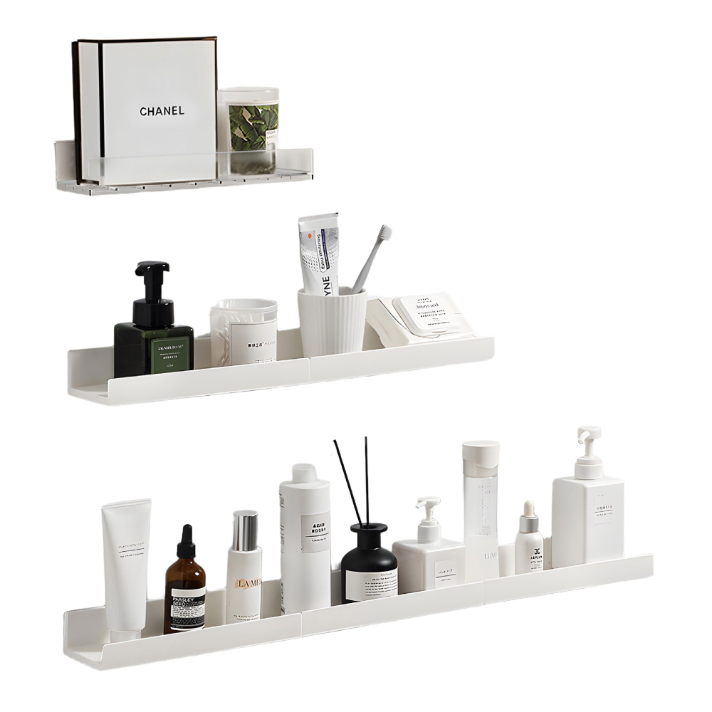 無痕免釘 日式浴室壁掛架 洗手檯化妝品收納 浴室架 浴室置物架 牆上收納架 壁掛層架 壁掛置物架-細節圖2