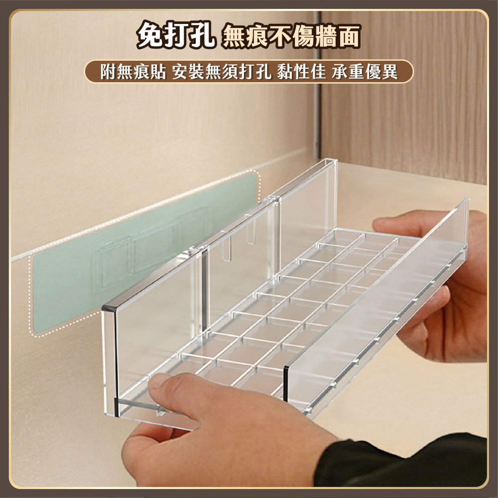 無痕免釘 日式浴室壁掛架 洗手檯化妝品收納 浴室架 浴室置物架 牆上收納架 壁掛層架 壁掛置物架-細節圖6