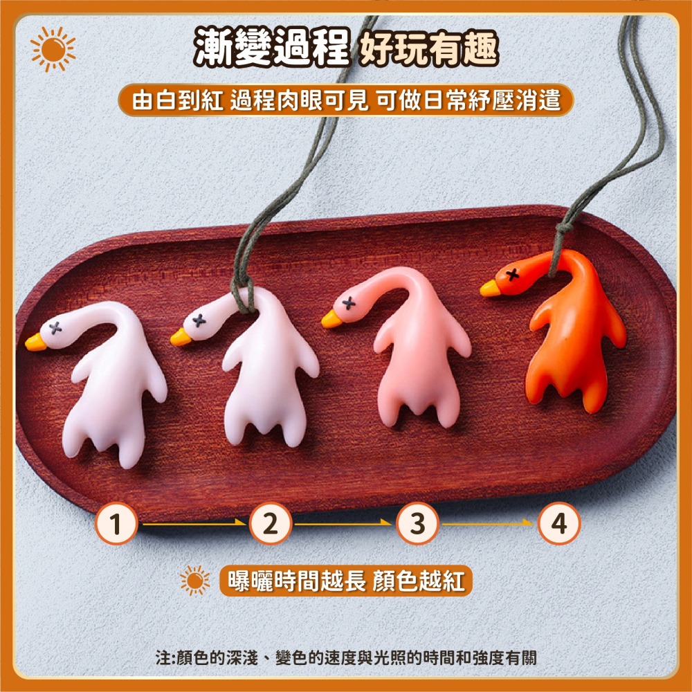 變色吊飾 變色烤鴨 紫外線變色烤鴨 變色惡搞燒鴨 烤鴨吊飾 創意後視鏡鴨子 創意 兒童節禮物-細節圖5