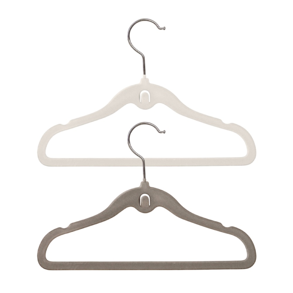 兒童植絨防滑衣架 可連掛 兒童衣架 小型衣架 寶寶衣架 嬰兒小孩晾衣架 無痕衣架 衣撐 止滑衣架-細節圖2