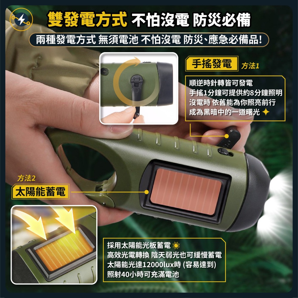 手搖手電筒 防災手電筒 緊急照明燈 迷你手電筒 手動手電筒 小手電筒 手搖充電 手搖發電 手電筒-細節圖3