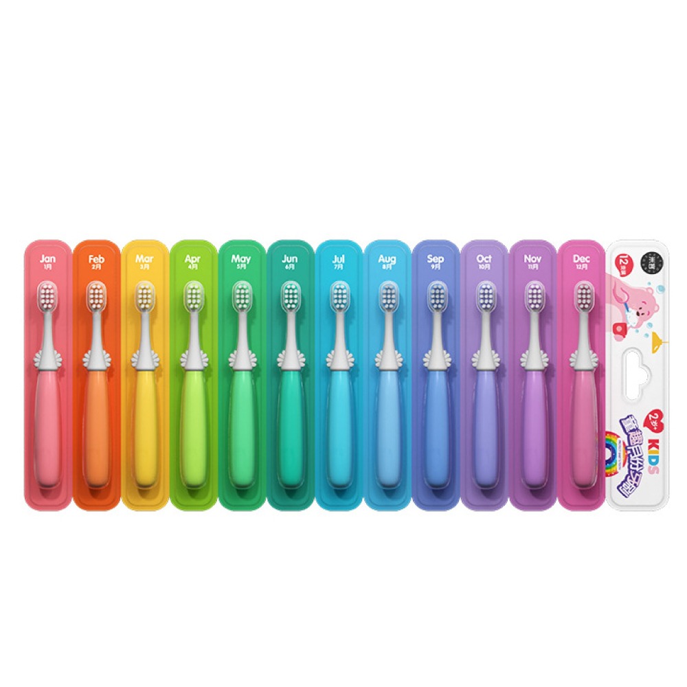 兒童月份軟毛牙刷 2-6歲 7-12歲 兒童牙刷 寶寶牙刷 幼兒牙刷 幼童牙刷 小孩牙刷 月份牙刷-細節圖2