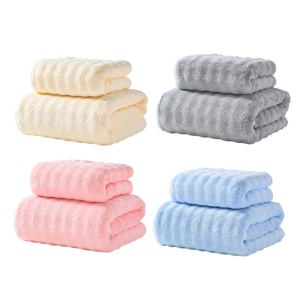 泡泡絨包邊浴巾 雲朵浴巾 珊瑚絨毛巾 珊瑚絨浴巾 吸水浴巾 吸水毛巾 浴巾吸水 厚浴巾 毛巾 浴巾-細節圖2