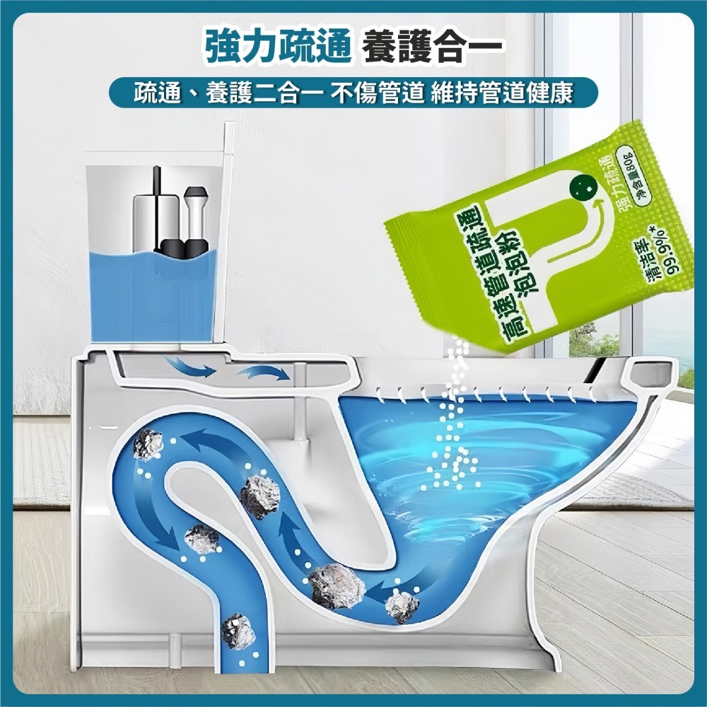 高速管道疏通泡泡粉 高效款 馬桶疏通劑 水管疏通劑 管道疏通劑 水管疏通粉 通水管 水槽疏通劑-細節圖3