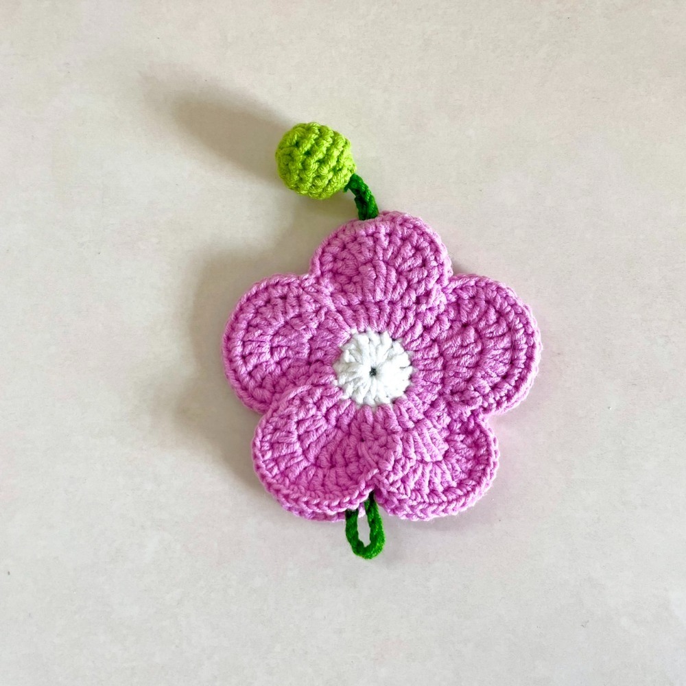 （現貨）純手工鉤織花花鑰匙包-規格圖1