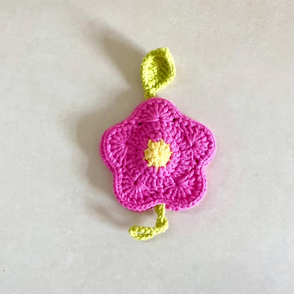 （現貨）純手工鉤織花花鑰匙包-規格圖1