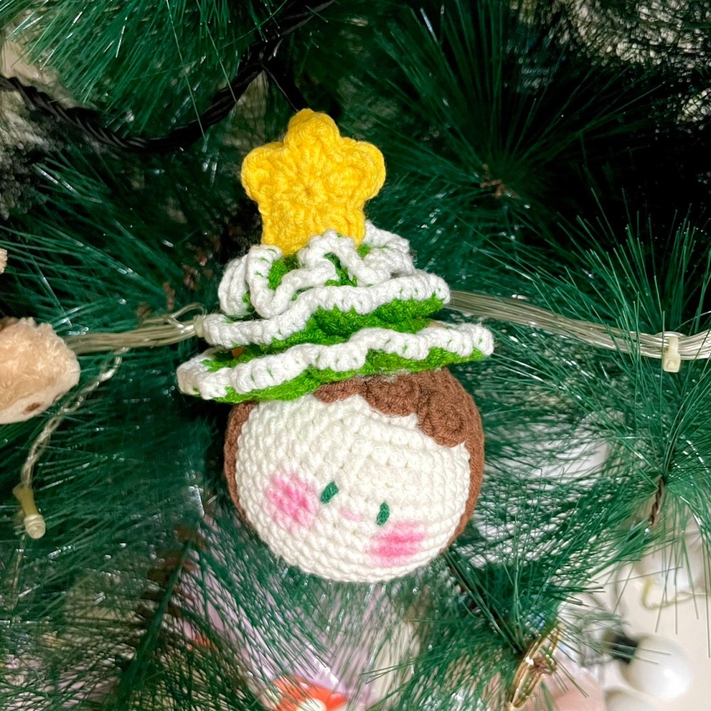 （現貨）【純手工聖誕節織品】聖誕樹、水豚、雪人、聖誕樹湯圓寶寶-細節圖2