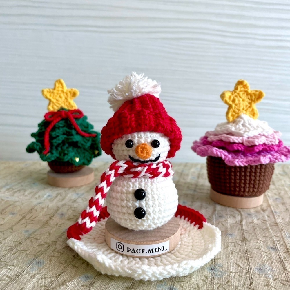 （現貨）【純手工聖誕節織品】聖誕樹、水豚、雪人、聖誕樹湯圓寶寶-規格圖3