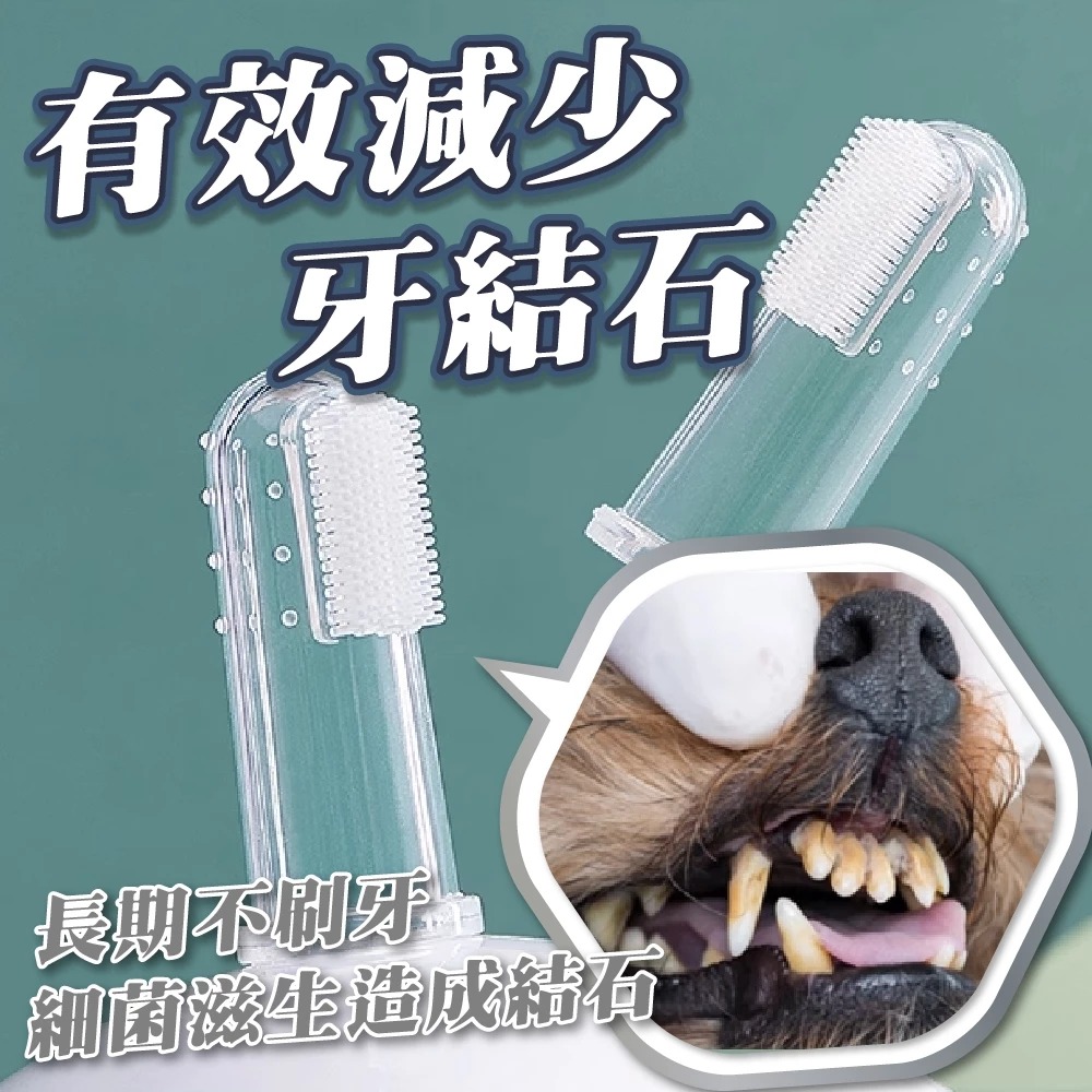 【指套牙刷】現貨 貓狗寵物專用刷牙 指套牙刷 寵物潔牙 口腔清潔 消除口臭-細節圖2