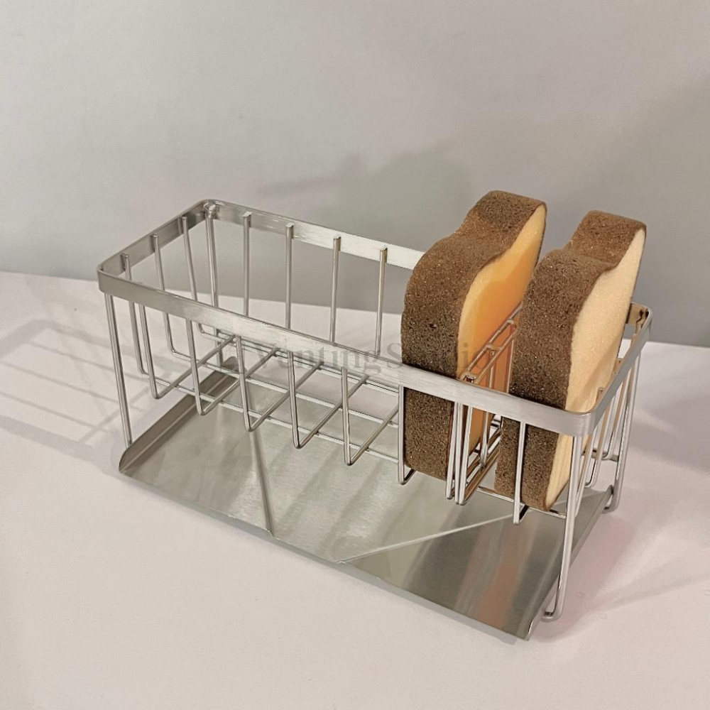 🌵 𝐕𝐞𝐧𝐭𝐢𝐧𝐠 𝐒𝐭𝐮𝐝𝐢𝐨 🌵 | 現貨 | 不鏽鋼水槽瀝水架 瀝水架 菜瓜布架 廚房 置物架-細節圖5