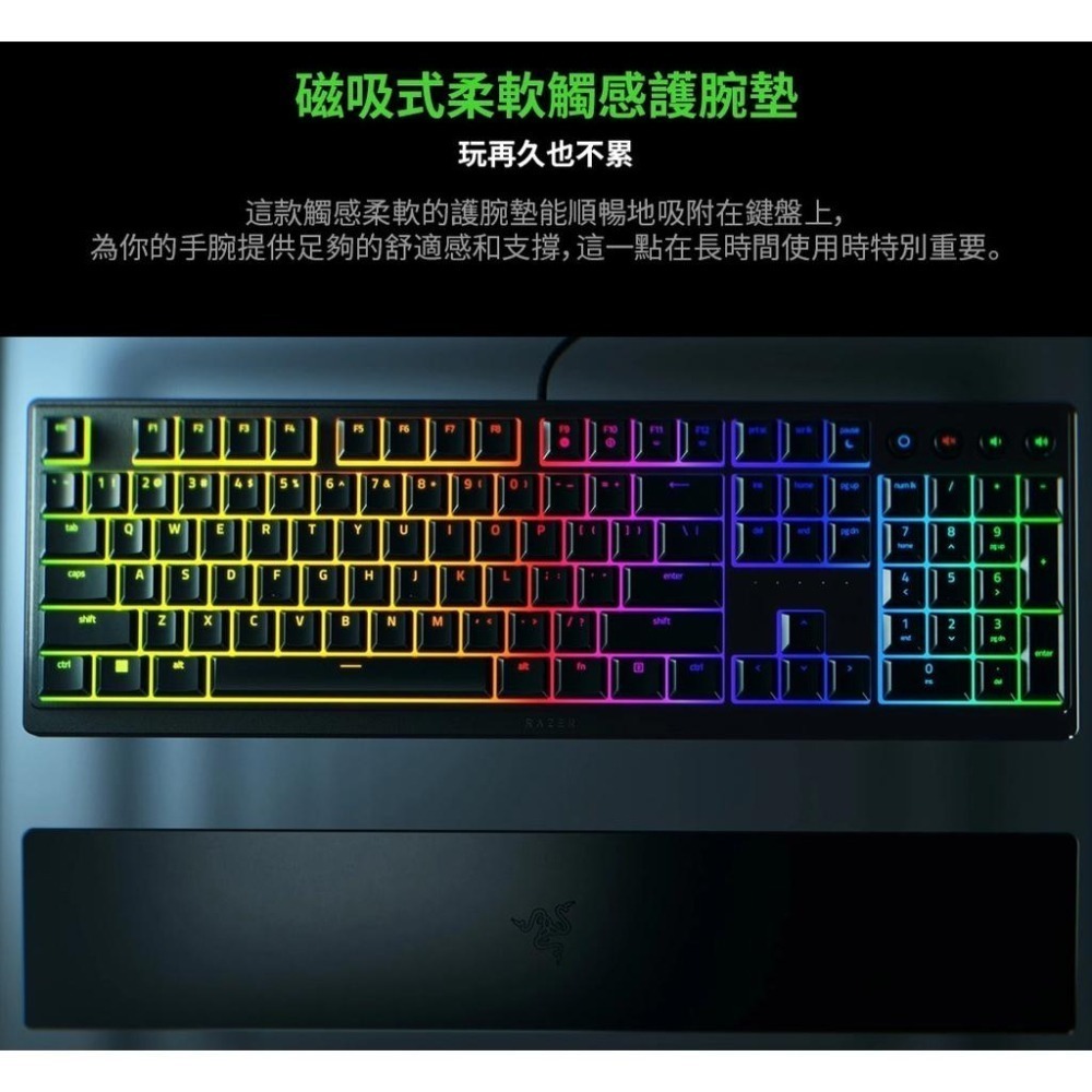 RAZER 雷蛇 ORNATA V3 雨林狼蛛 V3 機械式薄膜混合 電競中文鍵盤-細節圖7