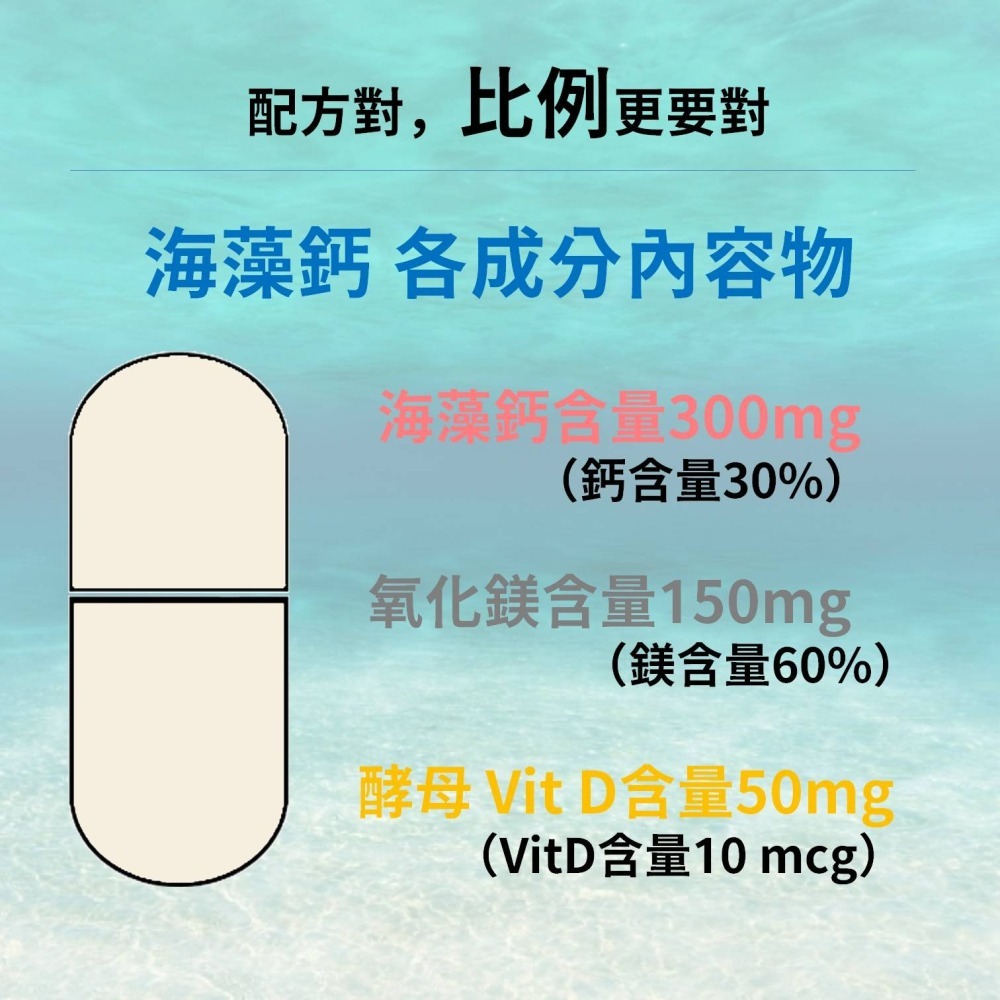 法國海藻鈣膠囊 鈣 鎂 維生素Ｄ 專利配方 補鈣 鈣鎂片 機能保健 銀髮 兒童 (30粒)-細節圖7