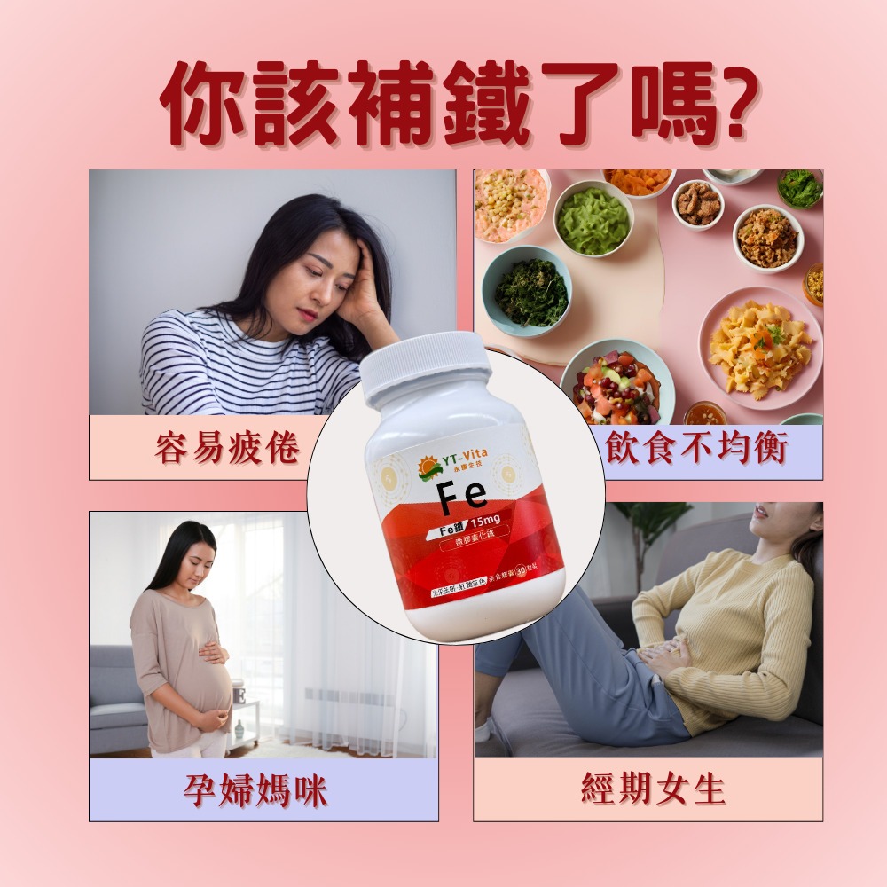 【YT-Vita 永騰生技】微膠囊化鐵膠囊 30粒/瓶 照顧孕婦健康 維持好氣色 增強體能 有助氧氣輸送-細節圖2